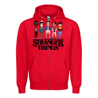 Red stranger kids Zipper Hoodie - artisFamous