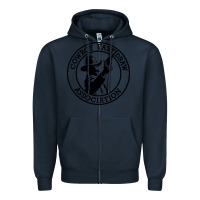 Navy cowboy fast draw association Zipper Hoodie - artisFamous