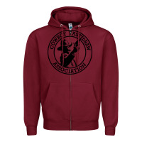Burgundy cowboy fast draw association Zipper Hoodie - artisFamous