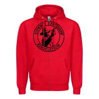 Red cowboy fast draw association Zipper Hoodie - artisFamous