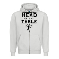 Dove Grey head of the table Zipper Hoodie - artisFamous