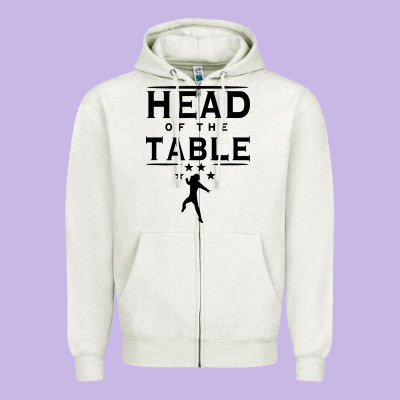 Head Of The Table Zipper Hoodie Designed By Artisfamous