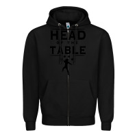 Black head of the table Zipper Hoodie - artisFamous