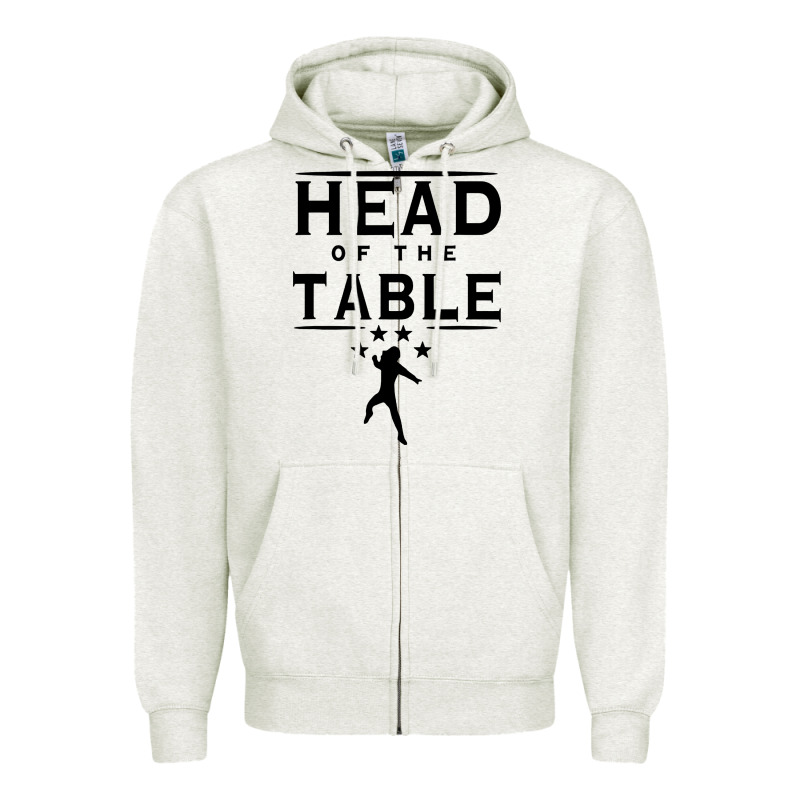 Head Of The Table Zipper Hoodie by artisFamous | Teevron
