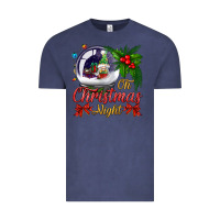 Vintage Denim oh christmas night snow globe Vintage Tee - BundleAndBundleShop