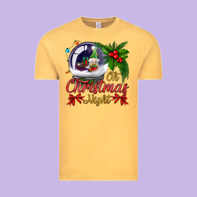 Oh Christmas Night Snow Globe Vintage Tee Designed By Bundleandbundleshop