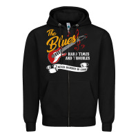 Black the blues music Zipper Hoodie - artisFamous