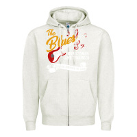 Oatmeal Heather the blues music Zipper Hoodie - artisFamous