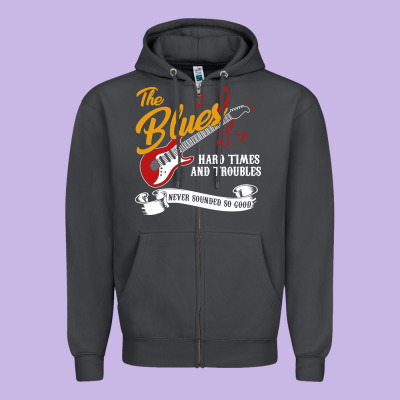 The Blues Music Zipper Hoodie Designed By Artisfamous