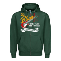Sports Green the blues music Zipper Hoodie - artisFamous