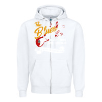 White the blues music Zipper Hoodie - artisFamous