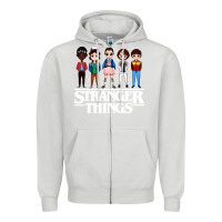 Dove Grey stranger kids Zipper Hoodie - artisFamous