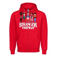 Red stranger kids Zipper Hoodie - artisFamous