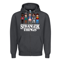 Smoke stranger kids Zipper Hoodie - artisFamous