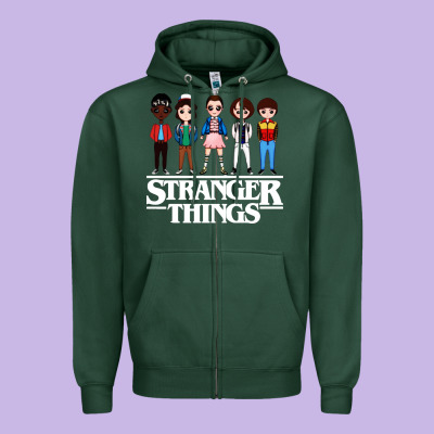 Stranger Kids Zipper Hoodie Designed By Artisfamous
