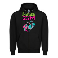 Black Invader Zim Gir Zipper Hoodie - artisFamous