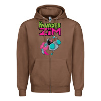 Chestnut Invader Zim Gir Zipper Hoodie - artisFamous