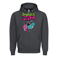 Smoke Invader Zim Gir Zipper Hoodie - artisFamous