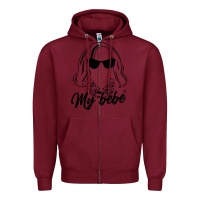 Burgundy my bebe moira rose Zipper Hoodie - artisFamous