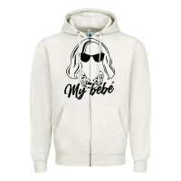 Oatmeal Heather my bebe moira rose Zipper Hoodie - artisFamous