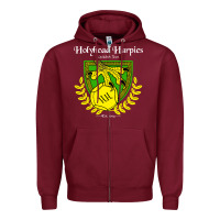 Burgundy holyhead harpies Zipper Hoodie - artisFamous