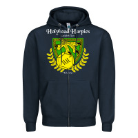 Navy holyhead harpies Zipper Hoodie - artisFamous