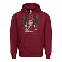 Burgundy the doors live in concert Zipper Hoodie - artisFamous