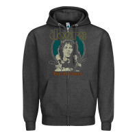 Charcoal Heather the doors live in concert Zipper Hoodie - artisFamous
