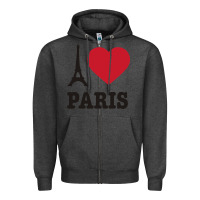 Charcoal Heather i love paris eiffel tower funny Zipper Hoodie - artisFamous