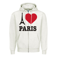 Oatmeal Heather i love paris eiffel tower funny Zipper Hoodie - artisFamous