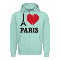 Seafoam i love paris eiffel tower funny Zipper Hoodie - artisFamous