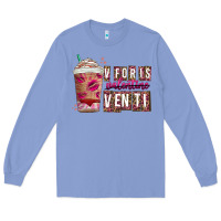 Colony Blue V For is Valentine Venti Long Sleeve Tee - CowhideDigitalArt