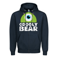 Navy googly bear Zipper Hoodie - artisFamous