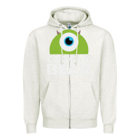 Oatmeal Heather googly bear Zipper Hoodie - artisFamous