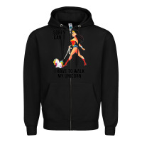 Black wonder woman sorry can't Zipper Hoodie - artisFamous