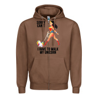 Chestnut wonder woman sorry can't Zipper Hoodie - artisFamous