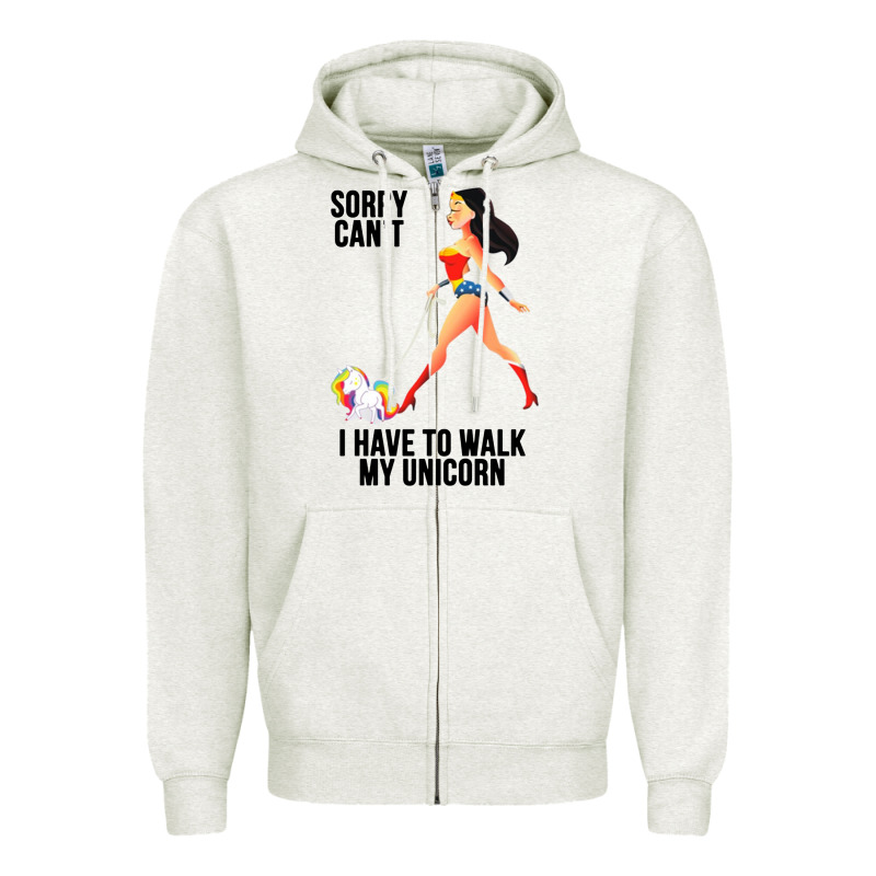 Wonder Woman Sorry Can't Zipper Hoodie by artisFamous | Teevron