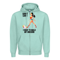 Seafoam wonder woman sorry can't Zipper Hoodie - artisFamous