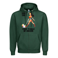 Sports Green wonder woman sorry can't Zipper Hoodie - artisFamous