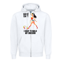 White wonder woman sorry can't Zipper Hoodie - artisFamous