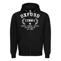 Black funny english grammar nerd Zipper Hoodie - artisFamous