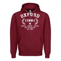 Burgundy funny english grammar nerd Zipper Hoodie - artisFamous