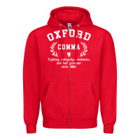 Red funny english grammar nerd Zipper Hoodie - artisFamous