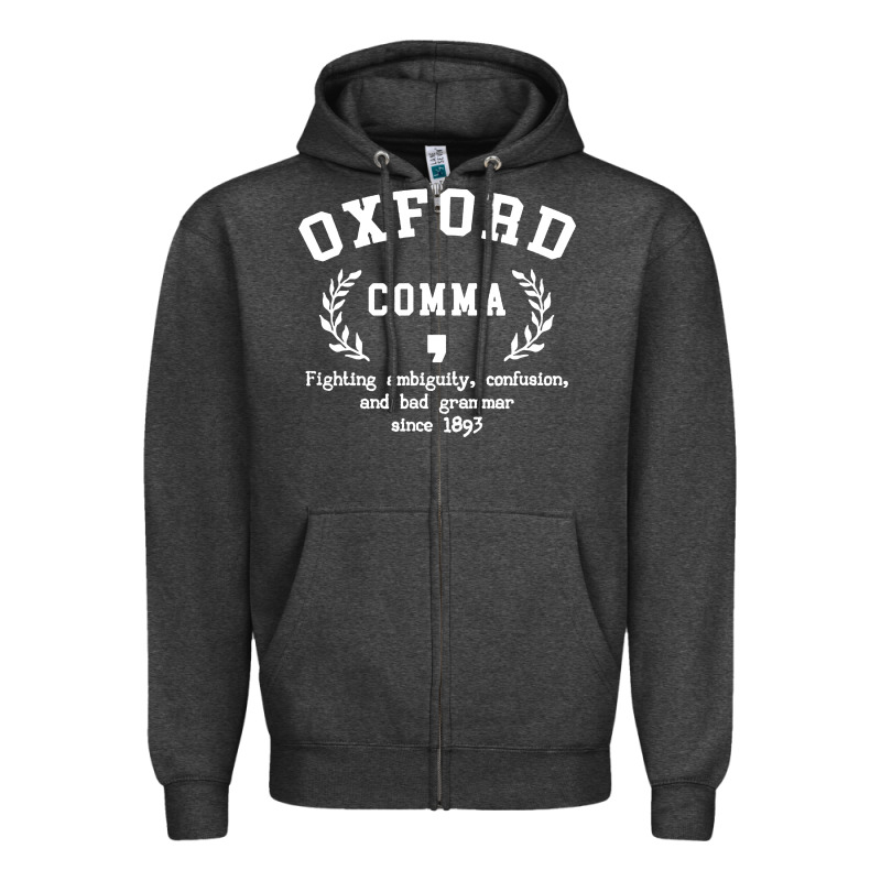Funny English Grammar Nerd Zipper Hoodie by artisFamous | Teevron