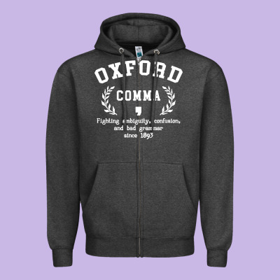 Funny English Grammar Nerd Zipper Hoodie Designed By Artisfamous