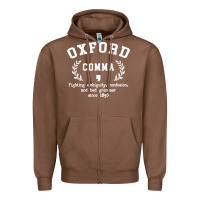Chestnut funny english grammar nerd Zipper Hoodie - artisFamous