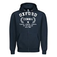 Navy funny english grammar nerd Zipper Hoodie - artisFamous