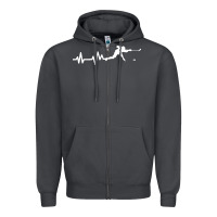 Smoke hockey player heartbeat ice Zipper Hoodie - artisFamous