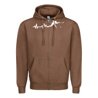 Chestnut hockey player heartbeat ice Zipper Hoodie - artisFamous