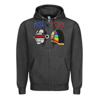 Charcoal Heather DAFTPUNK Japanese Zipper Hoodie - artisFamous